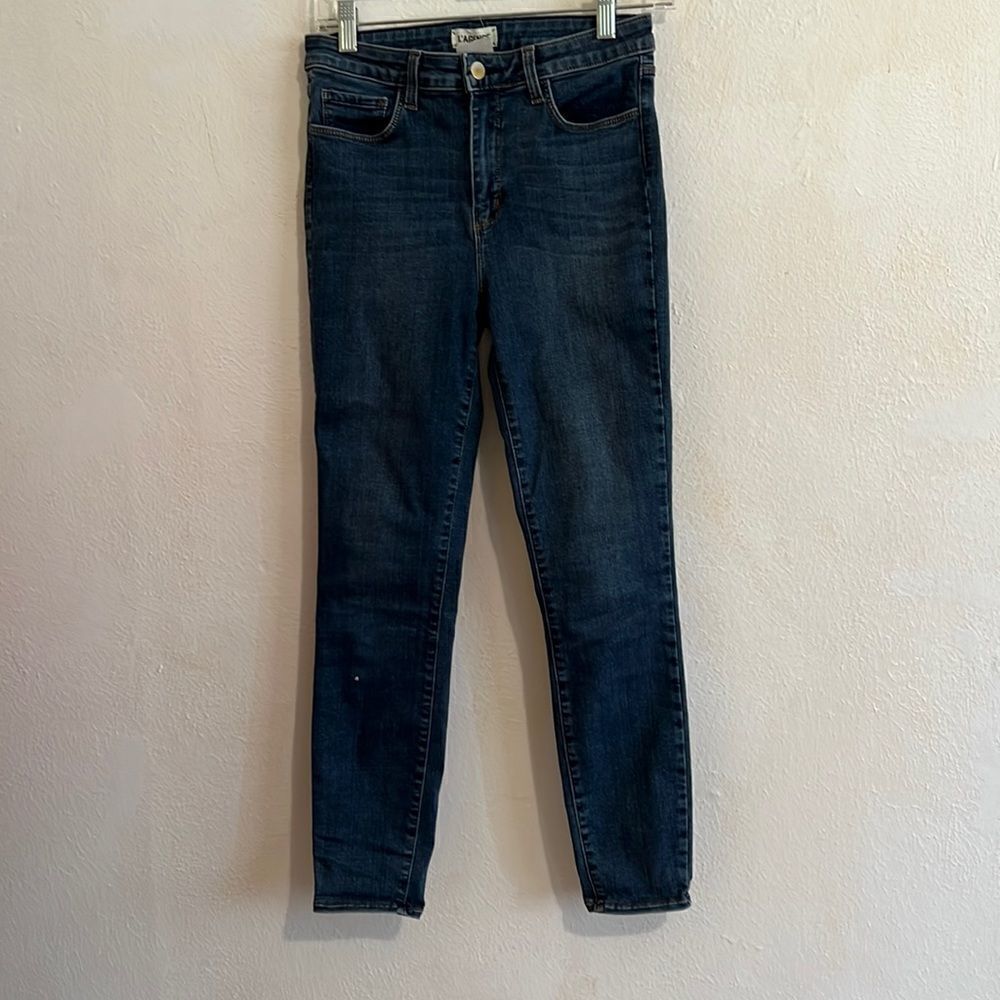 L’Agence Margot High Rise  Medium Wash Skinny Jeans Made in USA Size 27